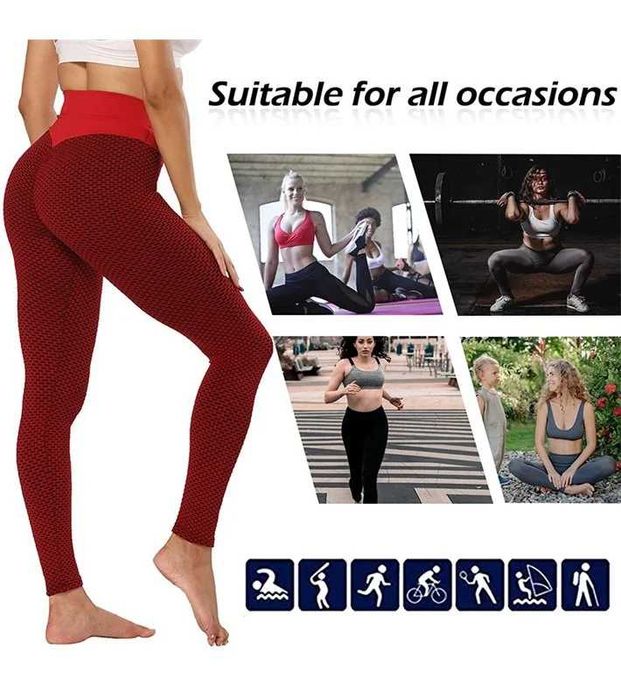 Leggings Desportivas Push-Up, de Cintura Subida - Goeik