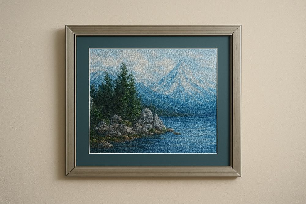 Obraz "Góry" haft krzyżykowy