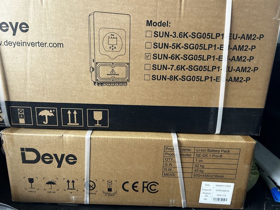 06.02  в наявності Deye SUN-6K-SG05LP1-EU-AM2-P +акб