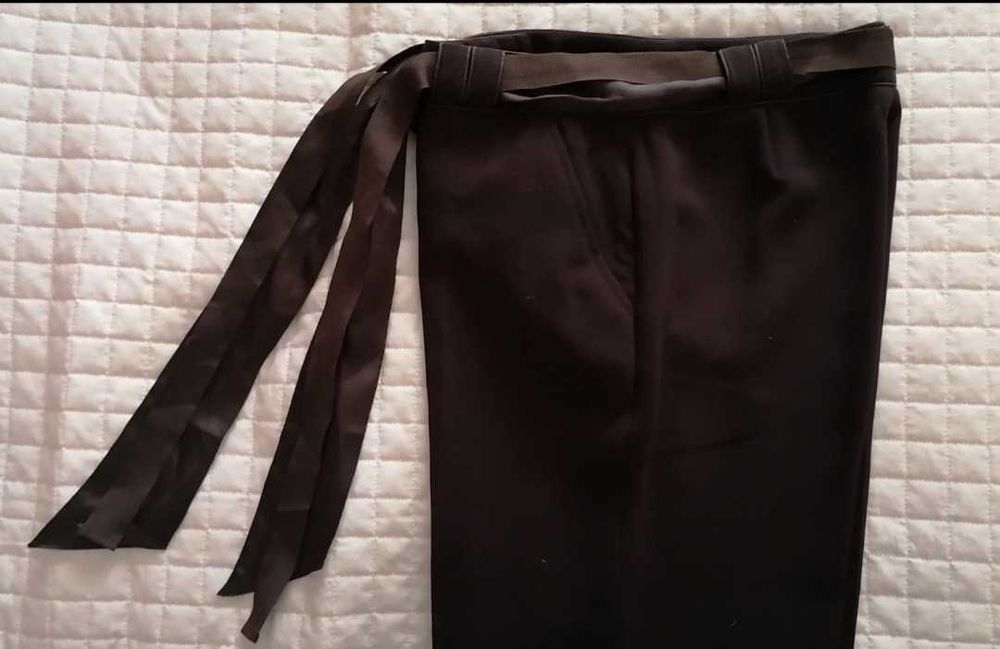 Calças formais castanhas mulher La Redoute