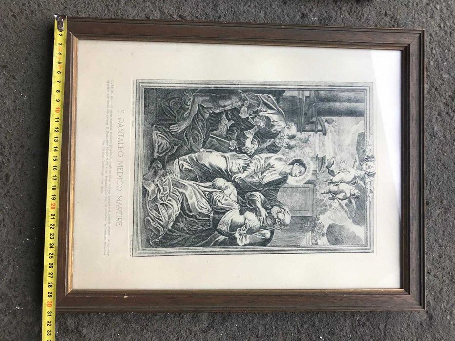 Stary obraz wraz z ramą