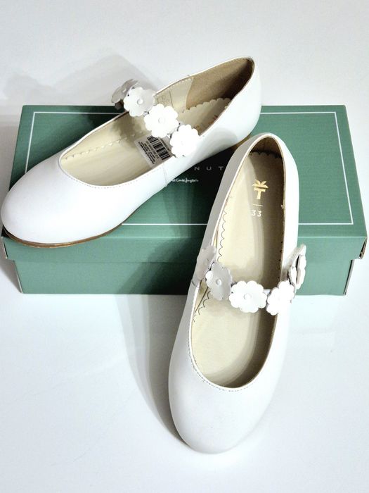 Sapatos de Presilha em Pele com Flores Coconut 33