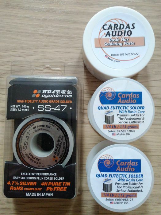 Припой (solder) для Hi-Fi audio аудио Cardas (Кардас),Oyaide (Аяд)VDH ...