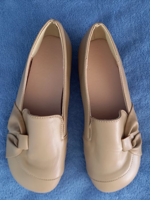 Buty, 38, skóra, beżowe