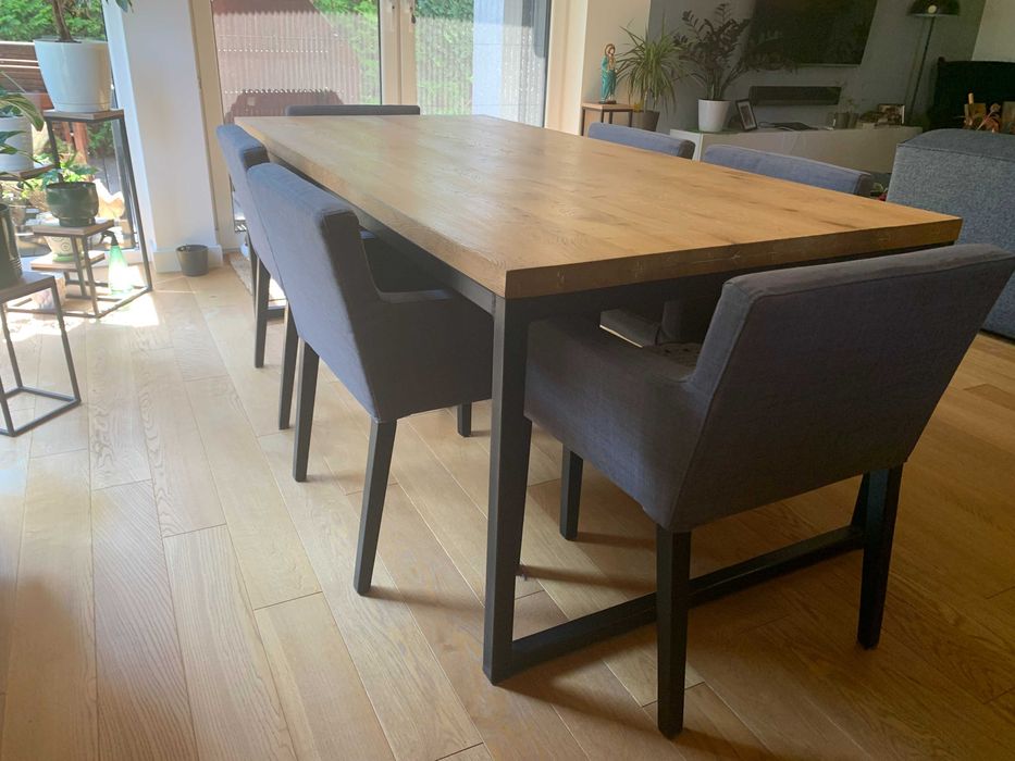 Stół jadalnia LITE DREWNO DĄB rozkładany 100x210+60+60 2 przedłużki LOFT