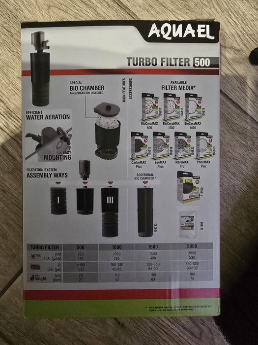 Filtr wewnętrzny Aquel 500