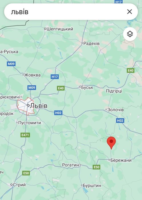 Земельна ділянка Бережани. Бережанський р-н 0.25 га