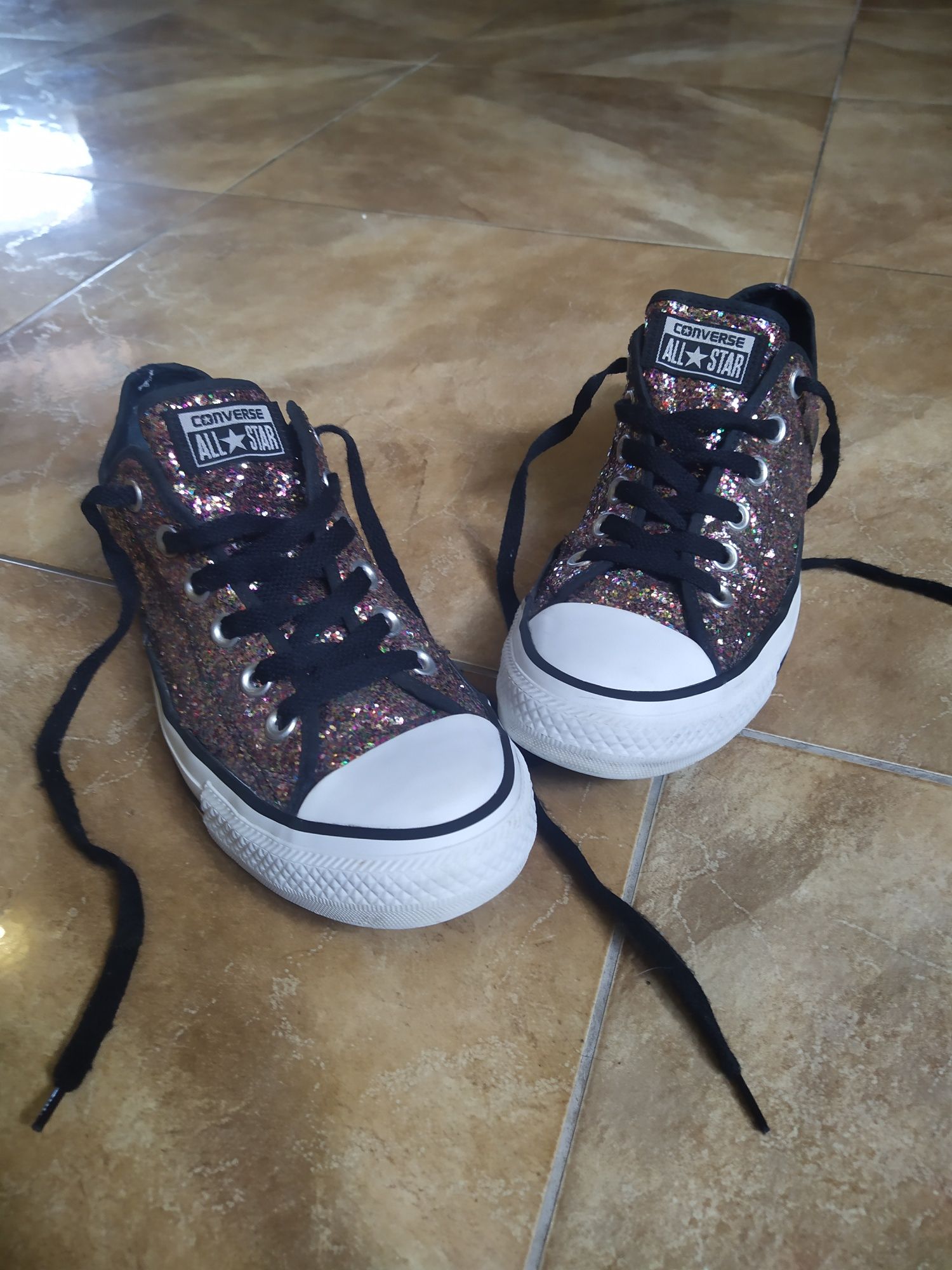 Converse black best sale gold sequin