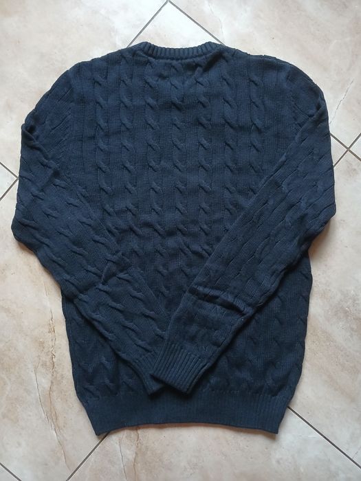 Sweter  Ralph Lauren nowy z metką rozmiar L granatowy bawełna