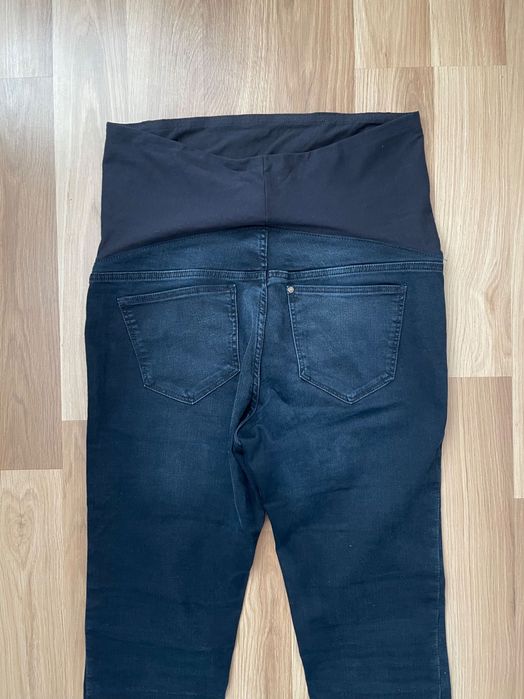 Nowe spodnie ciążowe H&M Mama rozm. 42 M/L jeans ciemny rurki