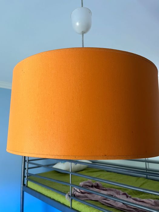 Candeeiro tecto cor laranja