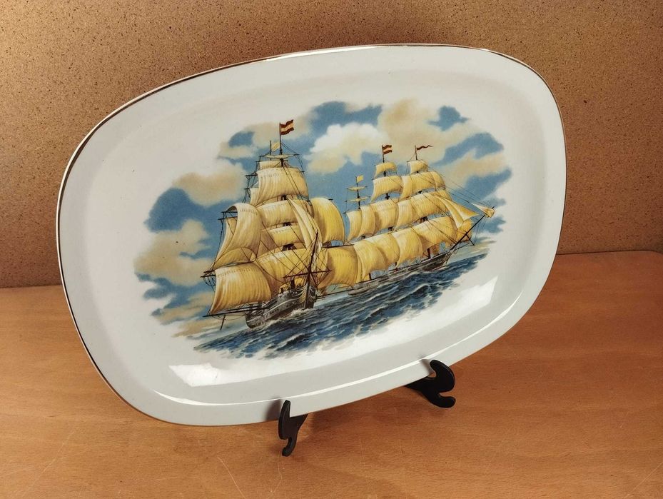 Travessa Porcelana Cenário Naval / Marítimo