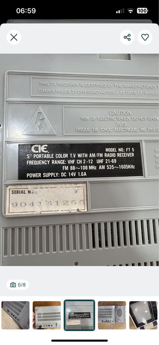 Televisão tv vintage ClE FT 5