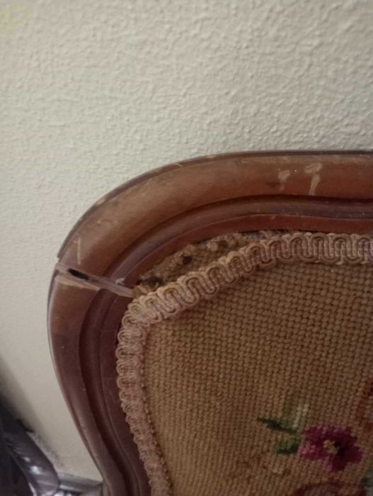 Bergères / 2 cadeirões antigos estilo Louis XV, do séc. XIX