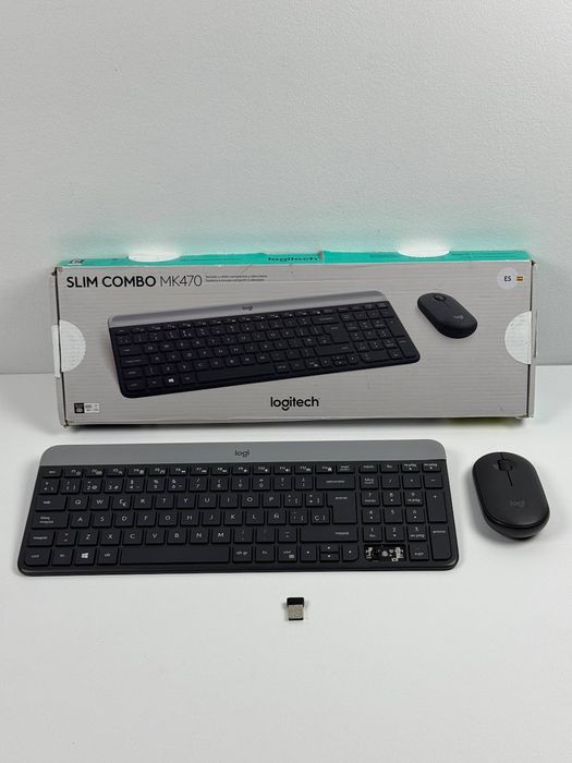 Zestaw (klawiatura + mysz) Logitech MK470 Slim Wireless Combo Black ES