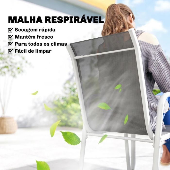 6 Cadeiras Empilháveis