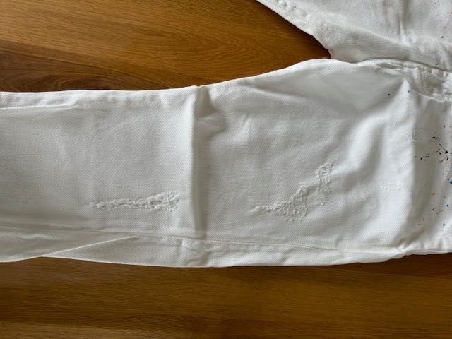 spodnie jeans Adriano Lagnella białe rozm 36