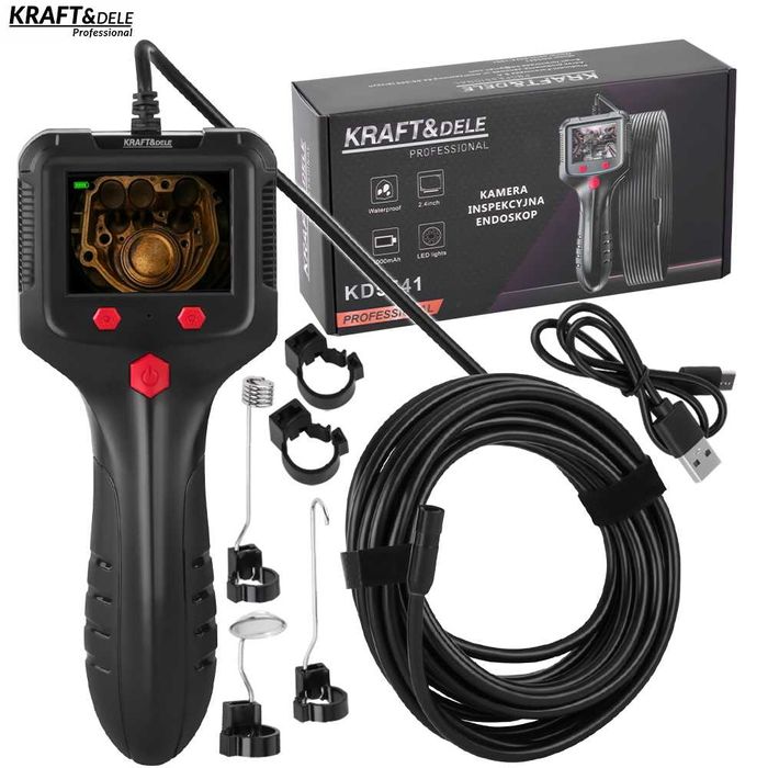KRAFT&DELE Kamera Endoskopowa Diagnostyczna 3000mah Lcd 2,4" KD5541
