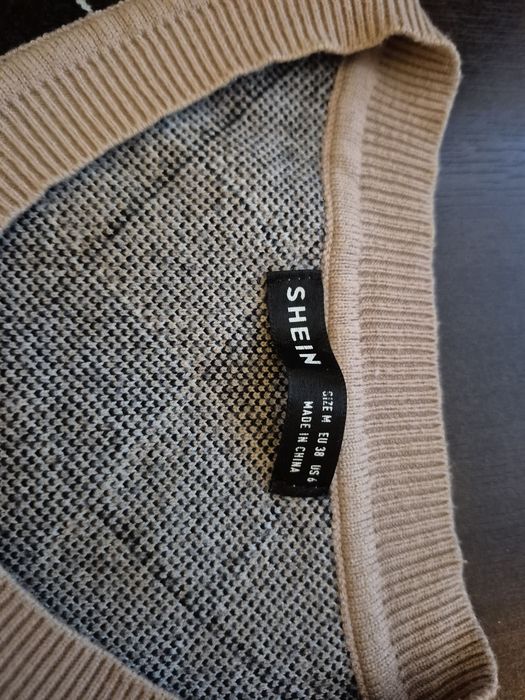 Sweter sweterek w kratę