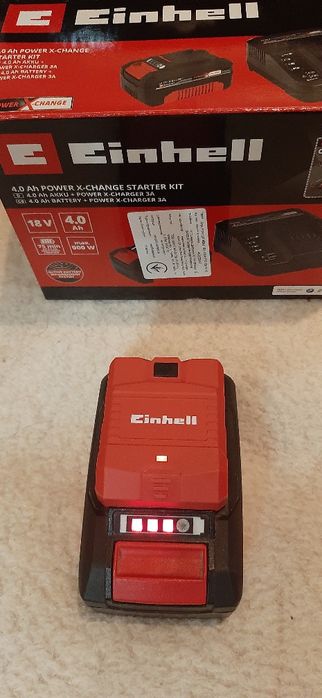 Einhell USB быстрая зарядка PowerBank+аккумулятор 4 Ач+зарядное устрой