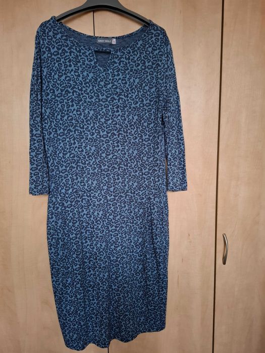 Sukienka niebieska panterka