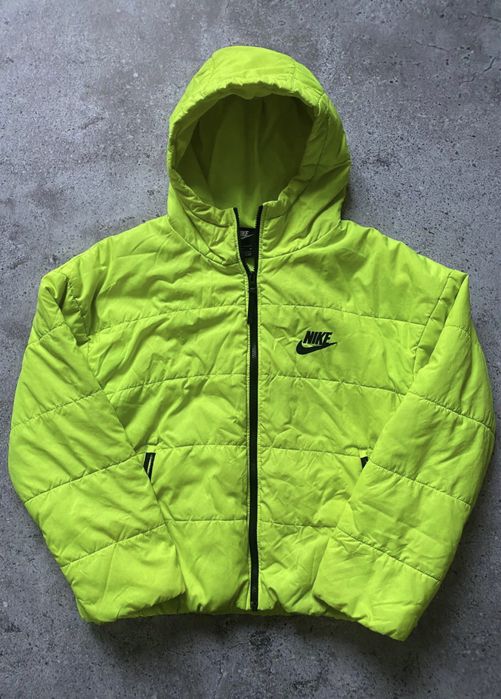 Оригінальний пуховик Nike Tech Fleece розміру S-M зеленого кольору