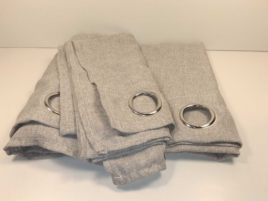 F002 Zasłona Smukee Home 140x250 cm Beżowa Na Przelotkach Nowa