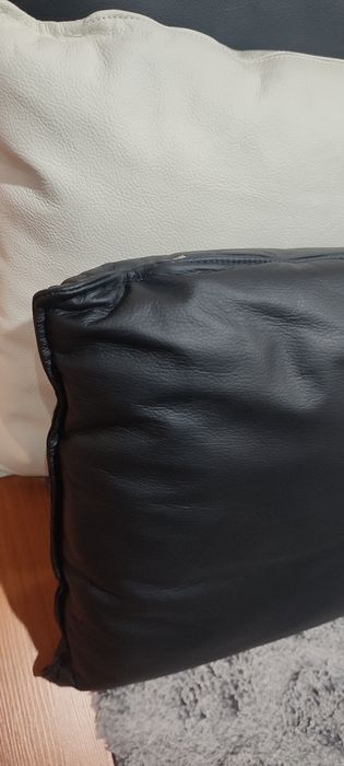 Conjunto 4 almofadas em pele/couro Verdadeira
