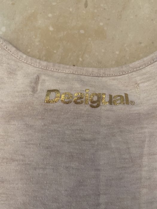 Desigual bawełniana sukienka z tiulem na dziewczynkę 10-11 lat, cekiny