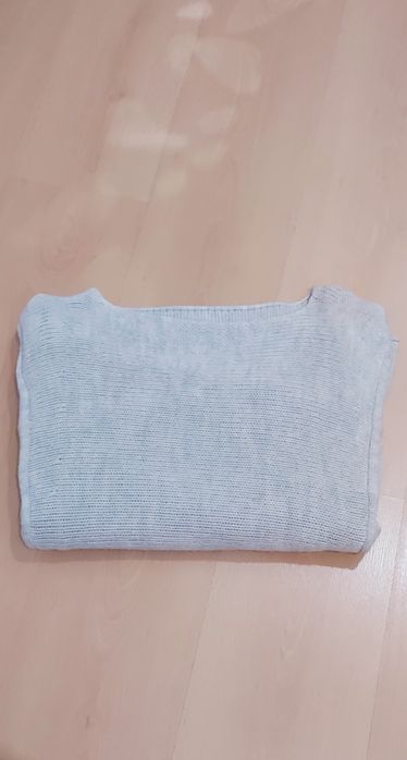 Poncho Creme em Malha