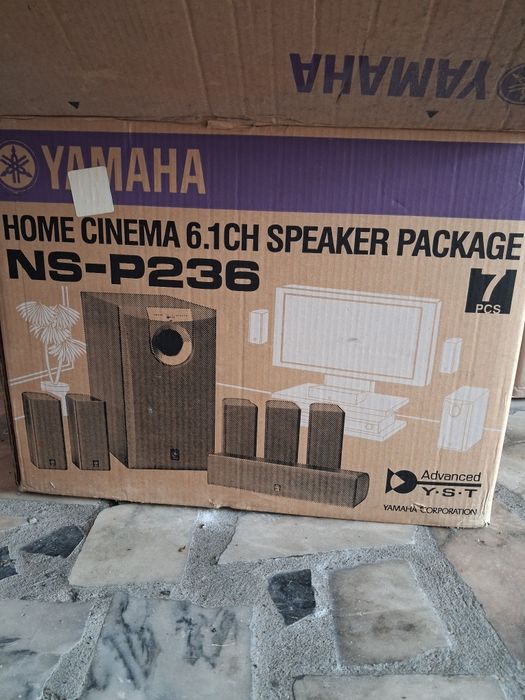 Sistema surround YAMAHA 6.1 sem amplificador