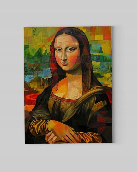 Obraz na płótnie Mona Lisa w Stylu Picassa do domu pokoju salonu 60x80