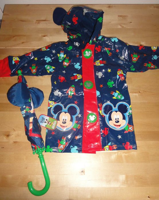 Chapéu de chuva + gabardine impermeável Mickey Mouse