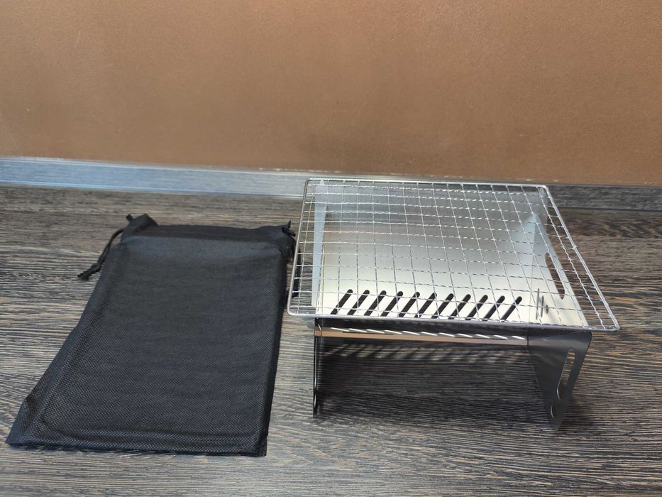 Mini Grill - turystyczny, kempingowy - z nierdzewnej stali