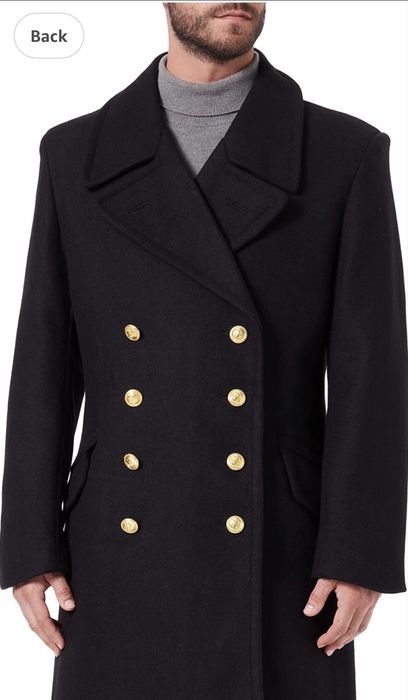 Пальто Mil-Tec Naval Great Coat, чорне, EU54 (XL/2XL