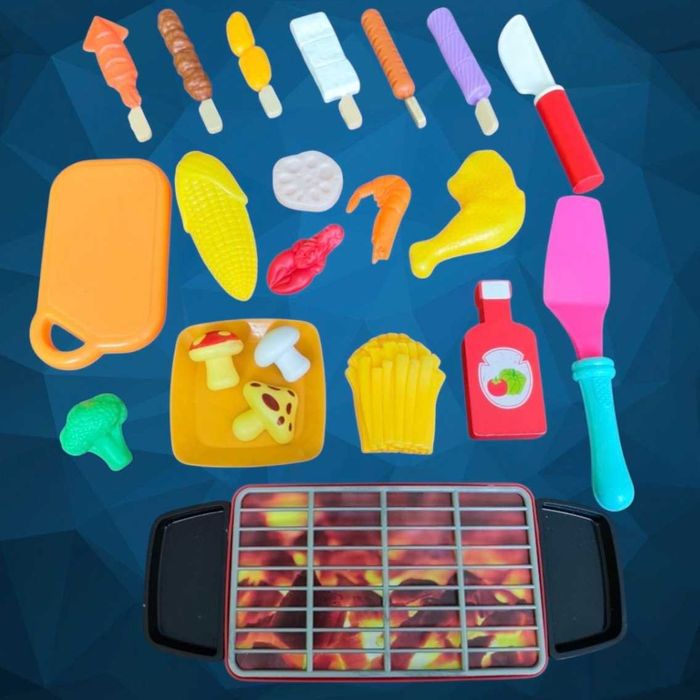 Zestaw zabawkowy sklep, art. spożywcze, grill, kuchnia