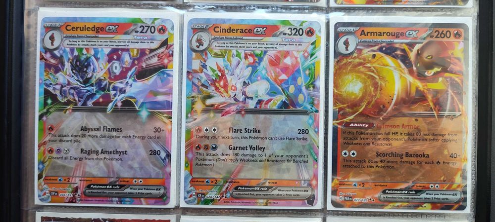 Cartas Pokémon Fogo — Charizard GX, VSTAR, ex