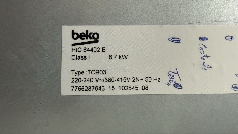 Placa vitrocerâmica beko