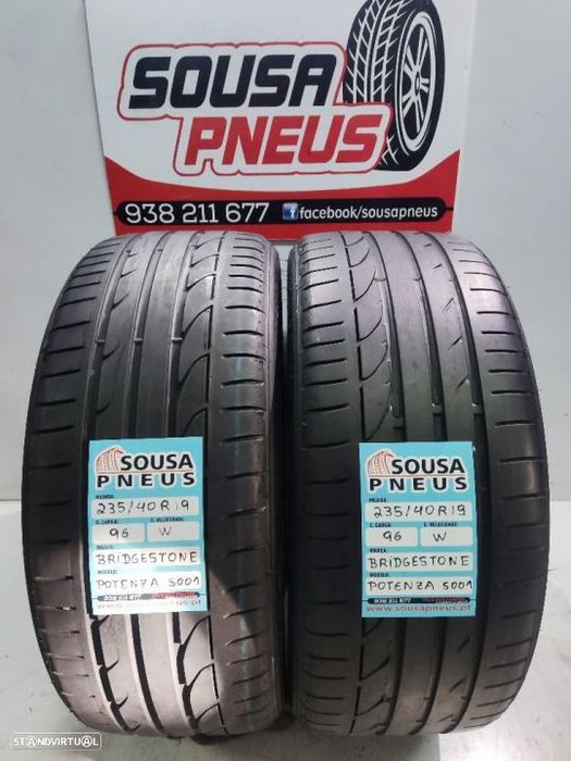 2 pneus semi novos 235-40r19 bridgestone - oferta dos portes