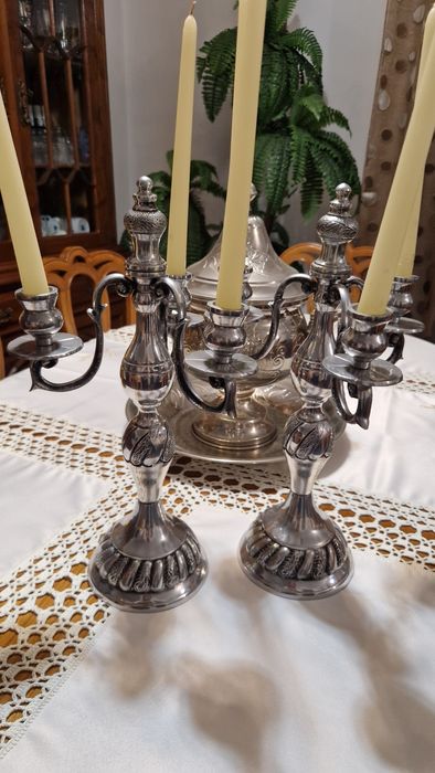 Castiçal em banho de prata