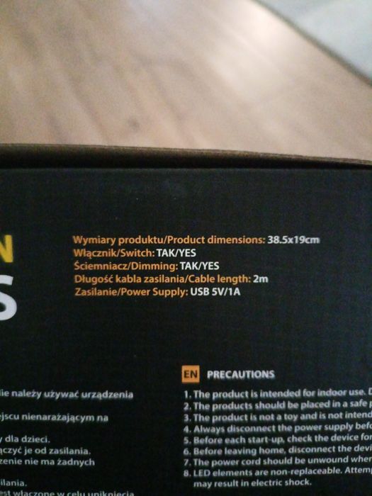 Neonowy napis LED Manta nowy