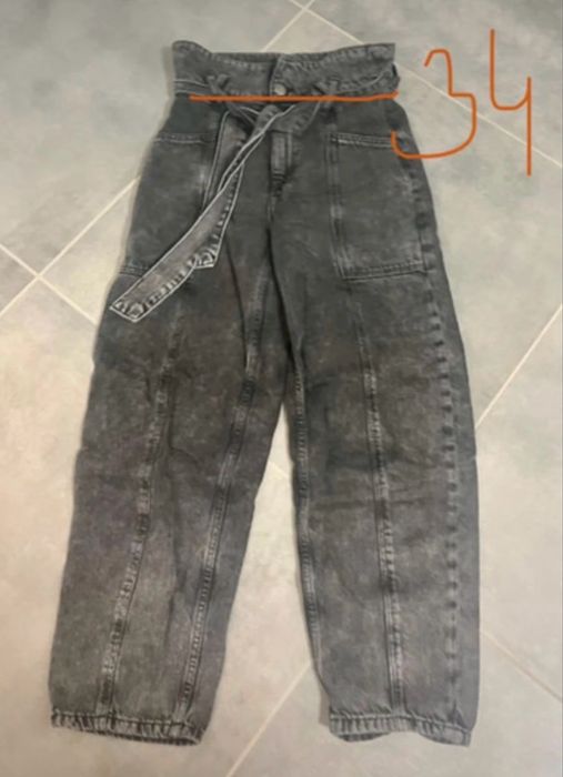 Jenasy Bershka szaroczarne