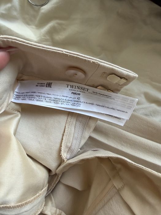 Женский брючный костюм Twinset в молочном цвете, размер S