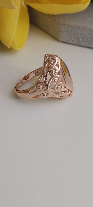 Sygnet Różowe złoto 585 Rozmiar 19 WYPRZEDAŻ!!!