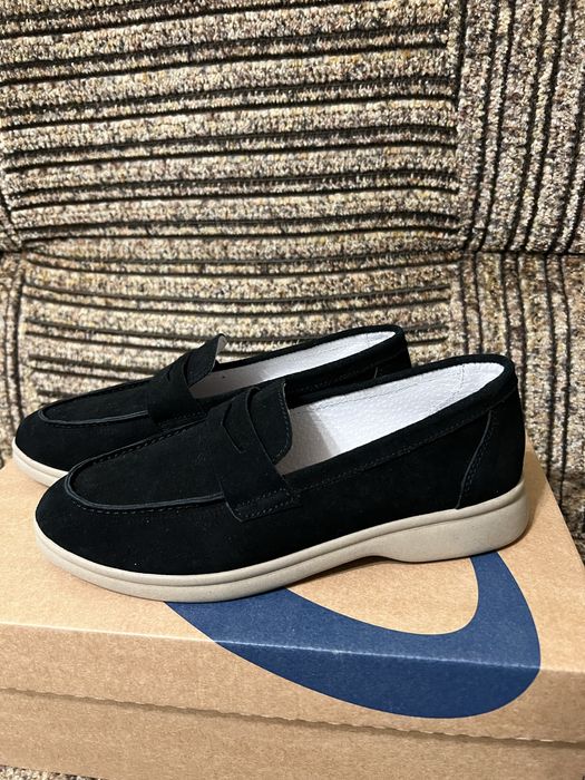 Лоферы  из натурального замша