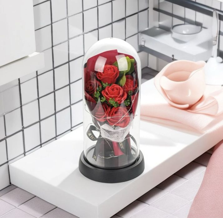 Wieczna róża na walentynki Led