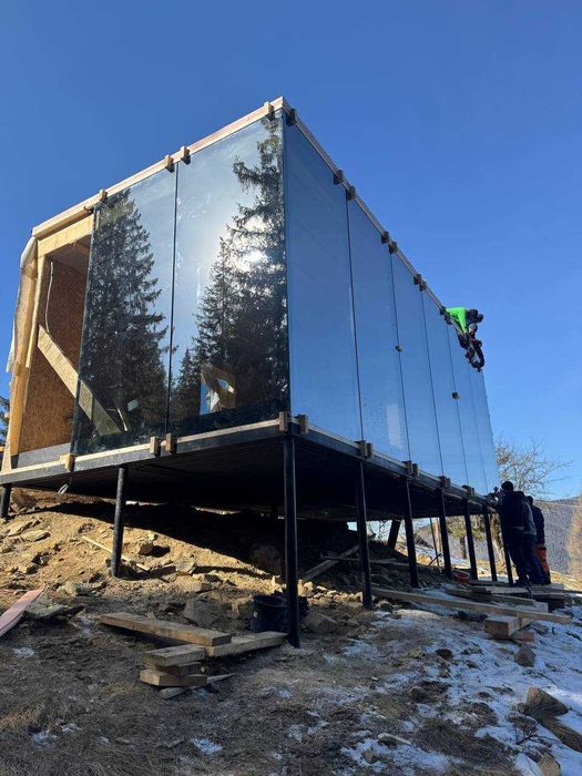 Будівництво каркасних будинків - Модерн / Скандинави / A-Frame, Дом з зруба