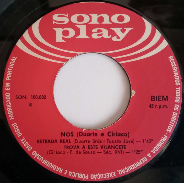 Duarte & Ciríaco	- - - - -	Nós - Canções Populares	- - - - -	EP