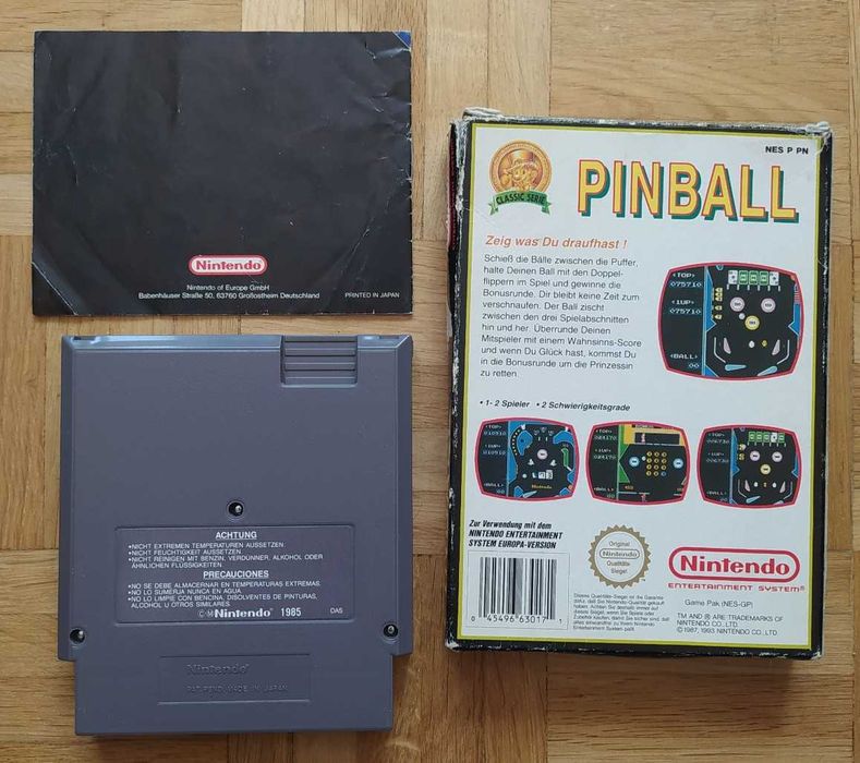 PINBALL PAL nes oryginał box 100% ok nintendo kolekcja pegasus pegazus