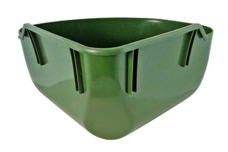 Karmidło narożne, oliwka, 31 l, 60 x 30 x 45 cm, Kerbl